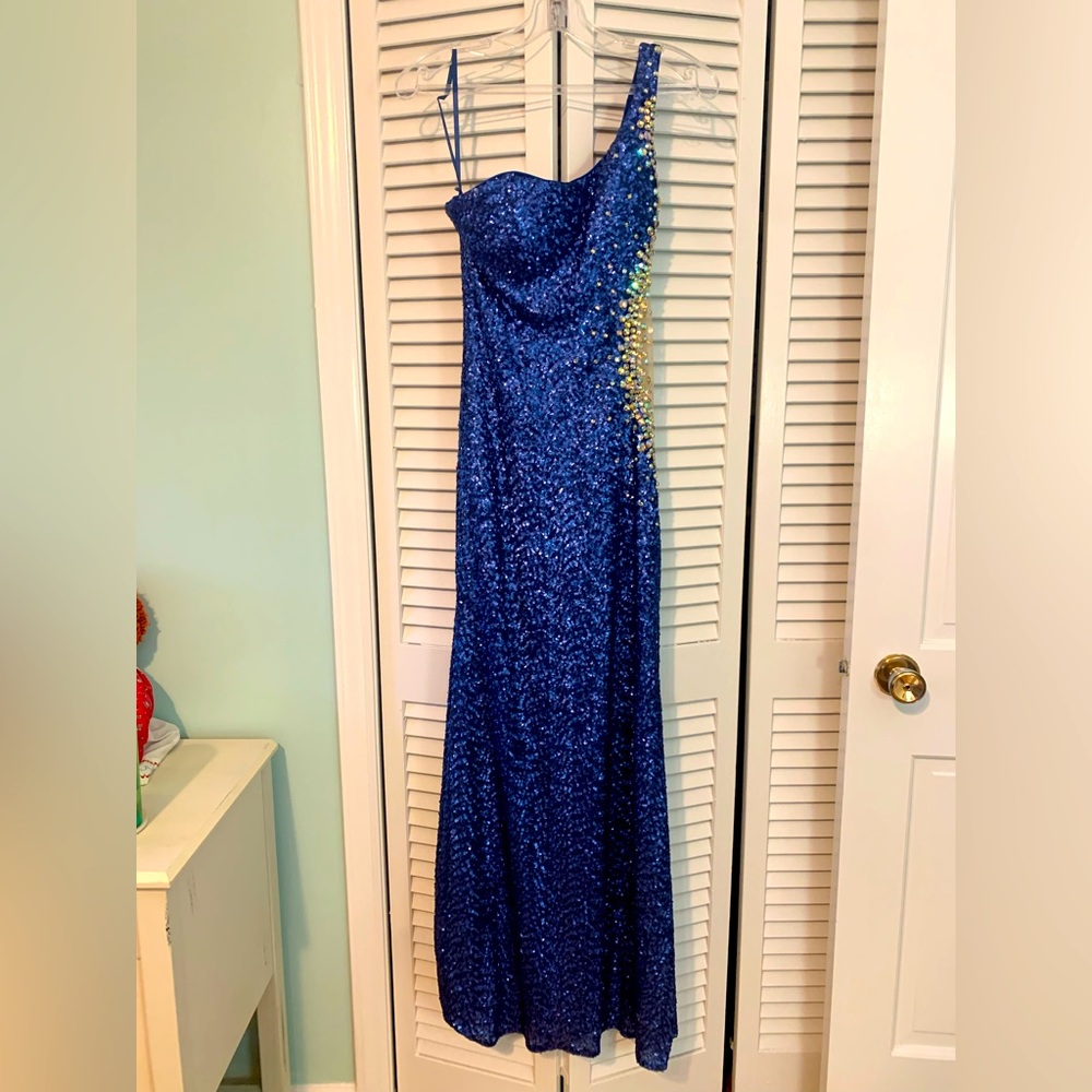 Blue Sequin La Femme Size 2